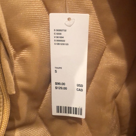 URBAN OUTFITTERS BDG TAUPE QUILTED JACKET SMALL - Picture 4 of 7